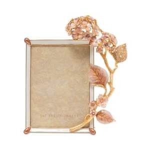 Marco de Fotos Rectangular Metálico Color Oro Rosa con Diseño Floral para Decoración de Mesa en Hogar y Oficina - Product Image 2