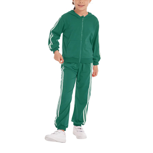 Venta al por mayor de alta calidad 100% algodón niños cremallera chándales con logotipo personalizado ropa al aire libre niños cremallera chándal - Product Image 2