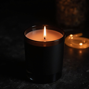 Luxury Scented Candle In Elegant White <b>Gold</b> Black Glass Jar Natural Soy Wax Fragrance Home Decor Premium Candle - Product Image 4