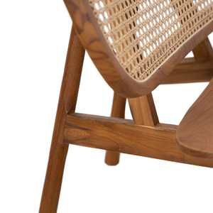 Silla de comedor de madera maciza de estilo nórdico moderno con ratán, superventas para comedor, sala de estar, apartamento o uso en Hotel - Product Image 2