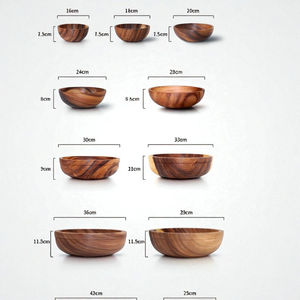 Plateau artisanal en bois naturel avec logo personnalisé, assiettes rectangulaires et rondes en bois durables pour café, boutique, café et dessert - Product Image 5