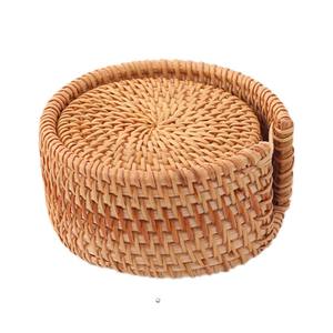 Posavasos tejido de ratán hecho a mano, posavasos de mimbre redondo, posavasos de hierba marina Natural, manteles decorativos para boda, mesa de mimbre de hierba marina - Product Image 4