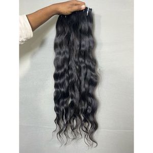 Paquete de 3 mechones de cabello indio virgen ondulado, tejidos naturales ondulados y lisos, tamaños 8, 30 y 36 pulgadas - 10% de descuento - Product Image 3