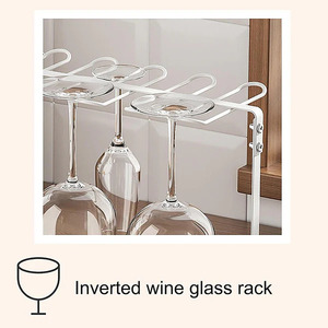 Premium Foldable Multi-Purpose Spice <b>Rack</b> with Wine Glass Holder Neat & Accessible <b>Storage</b> Shelf for <b>Kitchen</b> Use - Product Image 4