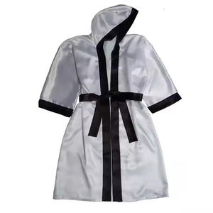 Robes de boxe avec logo personnalisé nouvel arrivage 2025 OEM vente en gros de vêtements d'arts martiaux de couleur unie motif d'impression à bas quantité minimale de commande - Product Image 1