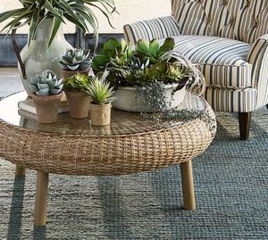 Muebles de mimbre para exteriores naturales de estilo elegante, balcón, patio, mesa de ocio y silla, mesa y silla de mimbre hechas a mano para Patio - Product Image 3