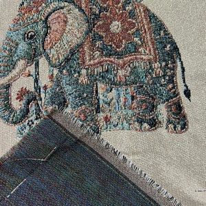 Nouveau tissu brocart éléphant teint en fil respirant en polyester et coton pour sac fourre-tout en <span class=keywords><strong>toile</strong></span>, sac à bandoulière et rembourrage - Product Image 4