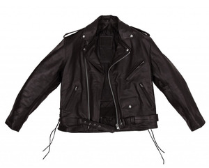 เสื้อแจ็คเก็ตหนังวัวคุณภาพสูงสำหรับผู้ชาย ไซส์ใหญ่ ปักโลโก้ตามสั่ง สีดำ ทรงครอป สไตล์ไบค์เกอร์ - Product Image 4