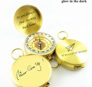 Brújula Personalizada de Primera Calidad, Brújula con Reloj Solar, Regalo de Aniversario, Regalos para Esposo, Regalo para Parejas, Regalos de Navidad - Product Image 1