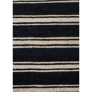 Alfombras de Yute y Cáñamo Nomadic Threads PDJT-774 Gris Negro, Tejido Plano, Rayas Abstractas, Rectangulares, para Pasillo, Habitación, Hogar - Product Image 3
