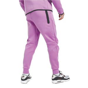 Conception OEM 69% Coton 31% Polyester Rose Hommes Tech Polaire Survêtement Full Zip Hoodie Joggers Sweatpants Sweatsuit - Product Image 4