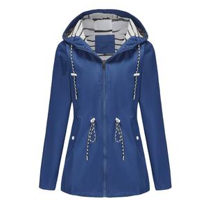 Chaqueta con Capucha para Mujer, Talla Grande, Transpirable, para Otoño e Invierno, Manga Larga, Impermeable, Cortavientos - Product Image 6