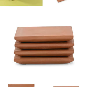 Unique Design Square Terracotta Clay Coasters Tea Cup <b>Mats</b> Pads At Wholesale Price High Quality Dinnerware Coaster <b>Mats</b> Pads - Product Image 1