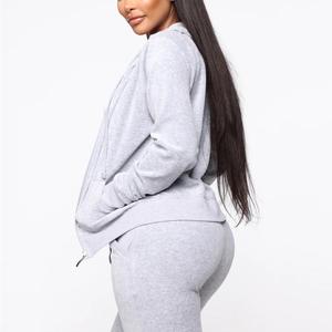 Luxury Zip Up Tracksuit Cotton Two Piece Set Premium Streetwear Outfit Oversized Zip <b>Hoodie</b> and Joggers Soft Terry Fabric Inside - Product Image 2