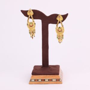 Conjunto de pendientes colgantes de moda, Pendientes chapados en oro de latón, pendientes de lujo, pendientes tradicionales, joyería llena de oro Oro Joyeria - Product Image 1