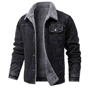 Dernières tendances en matière de vestes et de manteaux, couleurs, veste en jean pour homme, denim, grande taille, col rabattu uni, veste pour homme - Product Image 1