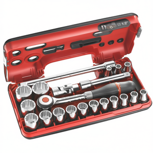 Facom DBOX <b>Set</b> of 21 Metric-size 1/2'' <b>12</b>-<b>point</b> <b>Sockets</b> 21 Piece <b>Set</b> - Product Image 2