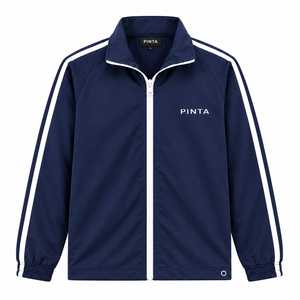 Ensemble de survêtement unisexe bleu marine imprimé léopard/drapeau, écologique, séchage rapide, coupe-vent, extensible dans quatre directions, veste de survêtement et pantalon de jogging en polyester - Product Image 2