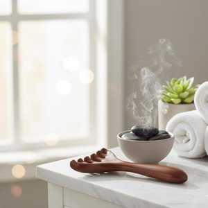 Natural Polished Durable Wooden Massage Comb Anti-Static <b>Hair</b> Detangling Wide Tooth <b>Scalp</b> <b>Massager</b> - Product Image 1