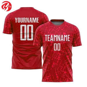 Conception personnalisée Impression par sublimation Uniforme de football Adultes Découpe automatisée Chemises et hauts Vêtements de football Maillot de football - Product Image 5