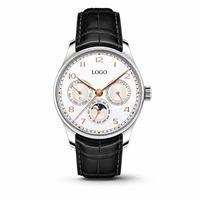 Montre automatique TEVISE avec logo personnalisé, de haute qualité, pour hommes, fonction phase de lune, OEM ODM, montre mécanique pour hommes, 138