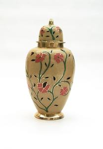 Urne funéraire élégante en métal avec design traditionnel fait à la main pour le stockage des cendres commémoratives et un hommage durable - Product Image 3