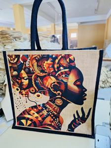 Bolsa de Mano Resistente de Fibra Natural para Compras y Uso Diario, Bolsas de Yute Duraderas, Bolsa de Compras Reutilizable Ecológica - Product Image 2