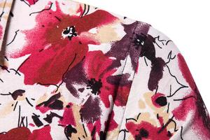 Chemise à manches longues décontractée de grande taille pour hommes, respirante, à impression florale, nouveau style personnalisé - Product Image 4