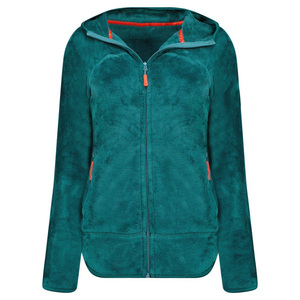 Chaqueta de lana Polar cálida con capucha de corte moderno de primera calidad para mujer, chaqueta de estilo urbano transpirable de peso pesado Musthave con logotipo personalizado - Product Image 5