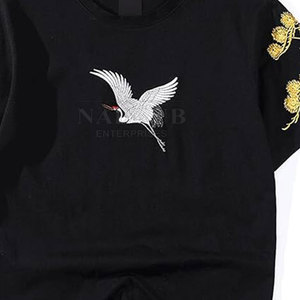 Camiseta bordada personalizada para hombre con manga corta y tela de algodón Camiseta bordada informal para hombre con diseño de logotipo - Product Image 5