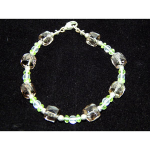 925 perline in argento Sterling alla moda per bracciale con quarzo fumoso peridoto ematite spinello bianco - Product Image 1