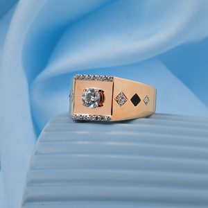 Anillo de compromiso de oro rosa de moda para hombre para regalo de aniversario - Product Image 1