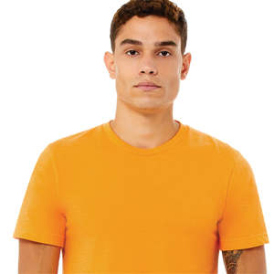 Camiseta de manga corta CVC unisex Heather Marmalade: 52% Airlume peinado y algodón hilado en anillo, 48% Poly, 32 Singles, 4,2 oz - Product Image 4
