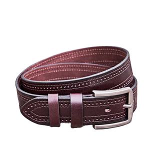 Cinturón de Cuero de Grano Completo para Hombre, Hebilla Lisa, Estilo Casual de Oficina, Fabricante Mayorista OEM ODM - Product Image 1