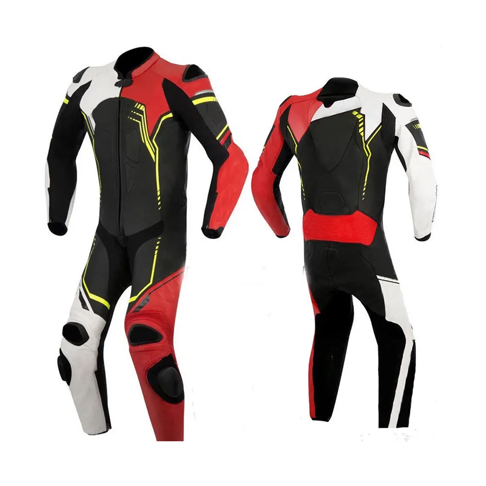 Yarış motosiklet deri erkek ceket takım elbise iki parçalı ucuz tasarım motosiklet dişli takım elbise korumaları ile Pakistan yapılan