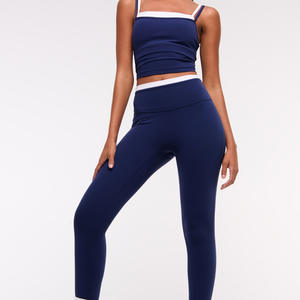 Crop top de fitness grande taille, pantalon de yoga taille haute, vêtements de sport, tenue de sport active, pantalon de yoga extensible, vêtements de gym - Product Image 3