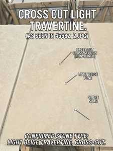 Panel de Mármol Travertino Beige Claro de Corte Transversal de 2x60x90cm, Losa de Piedra Pulida para Dormitorio, Baño, Pared Exterior y Suelo - Product Image 4