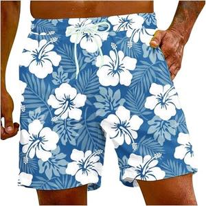 Short de planche de surf à motif floral 3D décontracté d'été pour hommes Maillot de bain flatteur à séchage rapide avec motif hawaïen Solid Tone3D - Product Image 5
