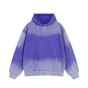 Sweat à capuche délavé à l'acide de haute qualité pour hommes, logo personnalisable sur un mélange de coton 100%, motif uni, vêtement d'hiver, collection 2026 - Product Image 1