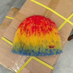 Bonnet d'hiver en mohair pour femmes Bonnet en tricot doux avec logo personnalisé Option Bonnets en mohair - Product Image 4