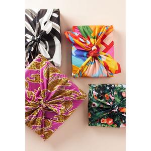 Furoshiki-caja de embalaje de satén con estampado personalizado, paño de envoltura indio de algodón, oferta, proveedor de fábrica - Product Image 5