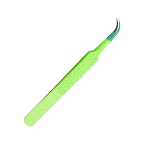 Pince à cils robuste pour la maison et le salon avec poignées antidérapantes et pince à épiler pour manucure enduite de papier vert - Product Image 3