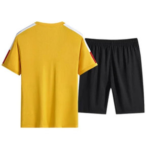 Conjunto de Camiseta y Pantalones Cortos de Algodón para Hombre, Estilo Simple y Único, con Cordón Ajustable, Conjunto Casual - Product Image 2