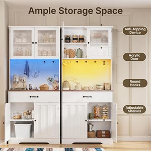 Armoires de <span class=keywords><strong>cuisine</strong></span> modernes en bois blanc avec tiroirs, armoires de <span class=keywords><strong>cuisine</strong></span> pour rangement intérieur, armoire de garde-manger DR544 - Product Image 4