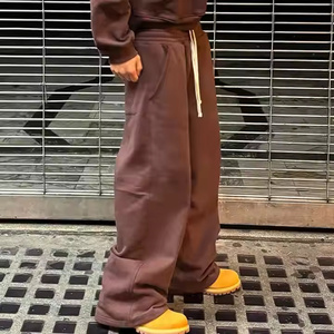 Pantalon de survêtement décontracté pour homme 2025, taille mi-haute, 100 % coton, anti-plis, coupe ample et droite, avec fermeture éclair et multi-poches - Product Image 2