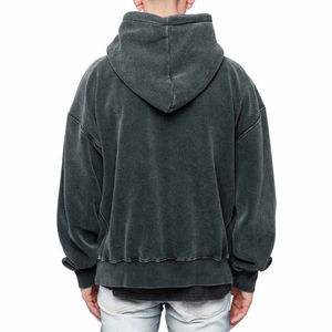 Soft Fabric Men's Hoodies <b>Sweatshirts</b> <b>Vintage</b> Stone Acid Wash Pockets Casual Pullover Oversize Breathable Hoodies for Men - Product Image 2