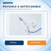 YYF SM2150 Pince à ligature vétérinaire à mâchoires courbes, réutilisable et autoclavable, pour la stérilisation des chiens