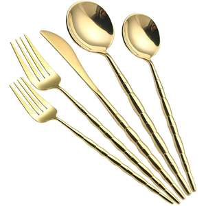 Ensemble de couverts en acier inoxydable 18/10 lourd de haute qualité Design européen nordique moderne pour hôtels restaurants mariages - Product Image 6