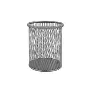 Portapenne portamatite cilindrico in ferro grigio 14.5x10.5cm - Product Image 1