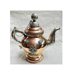 Bouilloire à thé en laiton en gros avec support en laiton, style américain, avec couvercle et poignée, pour la maison, la cuisine, la vaisselle, utilisation décorative pour le café - Product Image 1